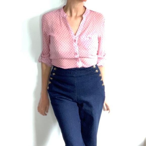 Beautiful Pink Blouse🌸tiny burgundy Diamonds throughout🌸 New from Nordstrom!🌸 - Picture 10 of 12